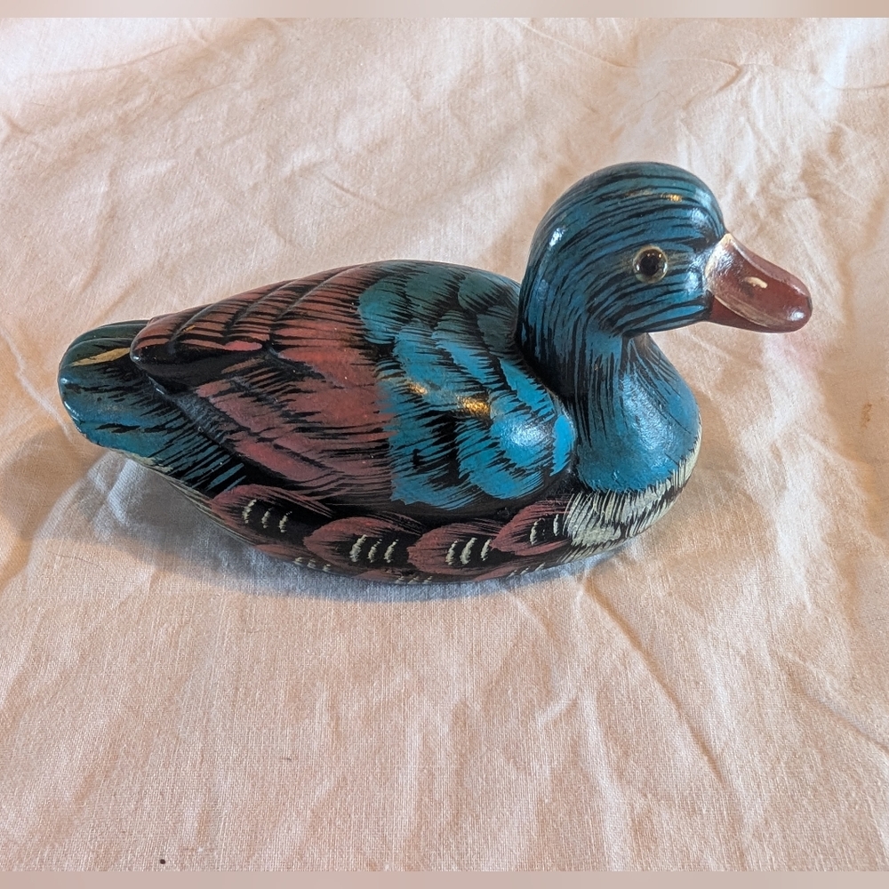 💥SALE💥 Handcrafted Blue and Pink Ceramic Bird Figurine
